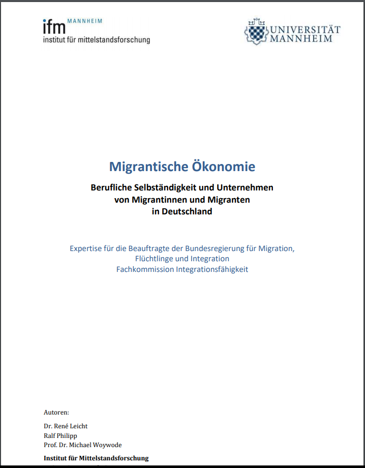 Titelbild Expertise zur Migrantischen Ökonomie (IFM)